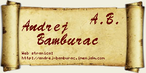 Andrej Bamburać vizit kartica
